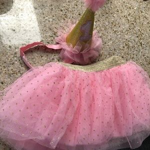 One year birthday hat and skirt